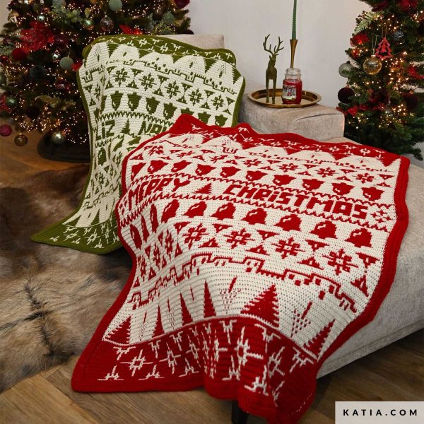 KIT CAL MERRY BLANKET Manta Navideña a Crochet Mosaico - Imagen 2